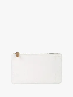 Solada Bustina donna in ecopelle con zip - bianco