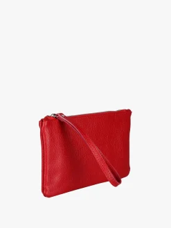 Solada Bustina donna in pelle con polsiera - rosso