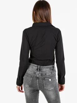 Solada Camicia body donna a maniche lunghe - nero