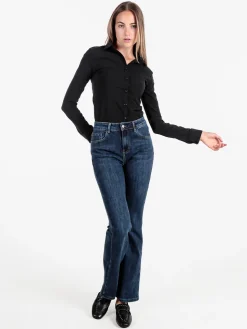 Solada Camicia body donna a maniche lunghe - nero