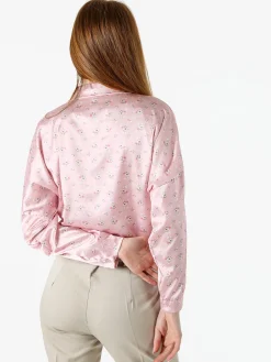 Solada Camicia da donna a maniche lunghe con stampa floreale - rosa