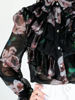 Solada Camicia da donna a maniche lunghe con balze a volant