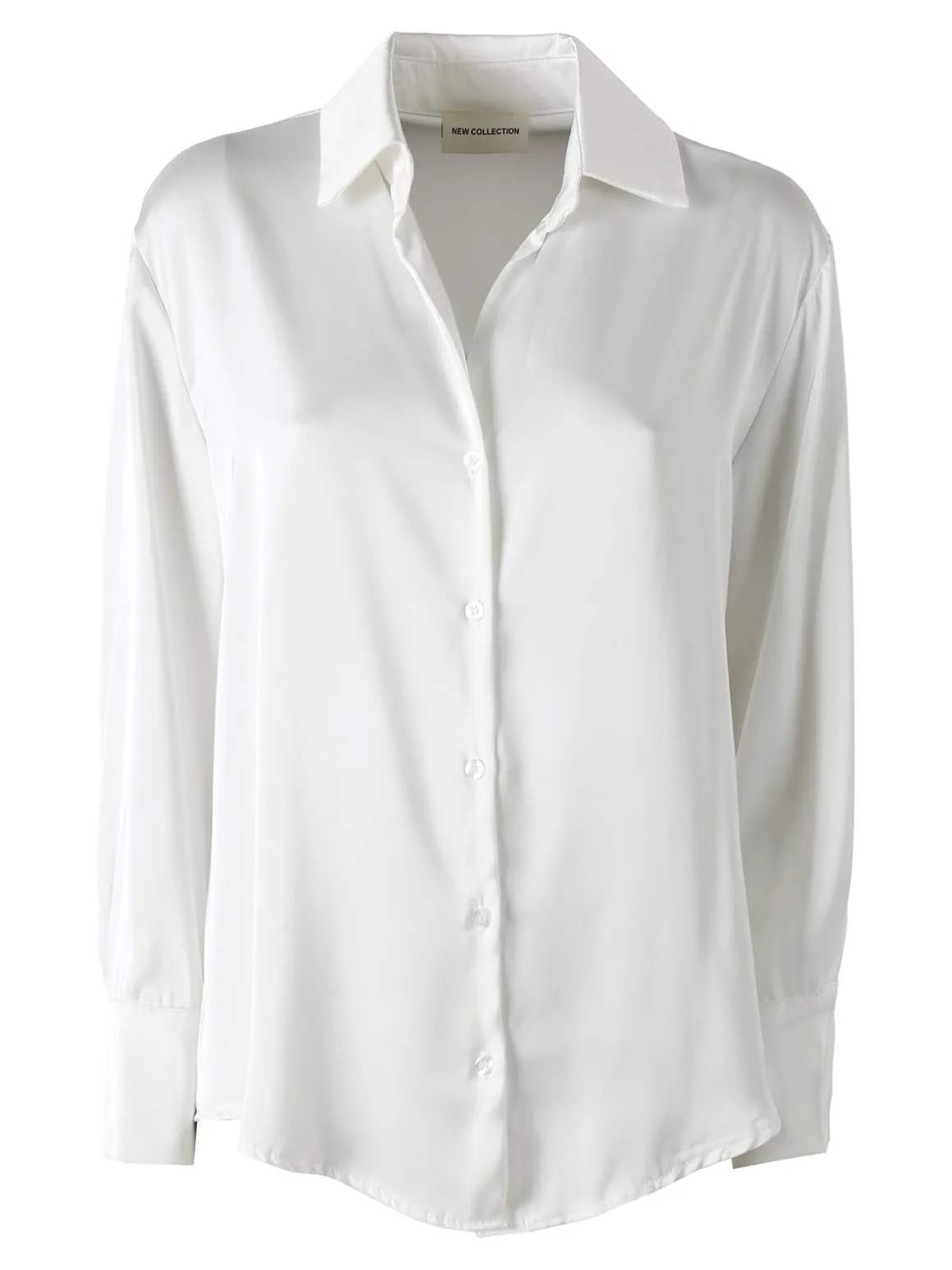 Solada Camicia da donna effetto raso a maniche lunghe - bianco