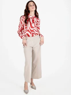 Solada Camicia da donna effetto seta a maniche lunghe