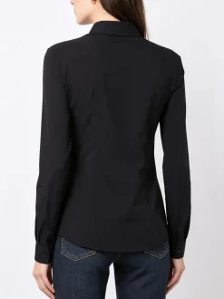 Solada Camicia da donna elasticizzata a maniche lunghe - nero
