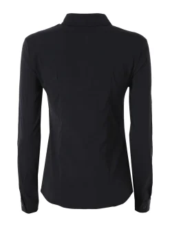 Solada Camicia da donna elasticizzata a maniche lunghe - nero