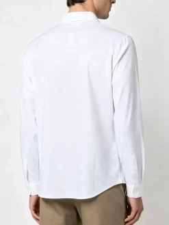 Solada Camicia da uomo a maniche lunghe in tessuto elasticizzato - bianco