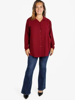 Solada Camicia donna a maniche lunghe - bordeaux