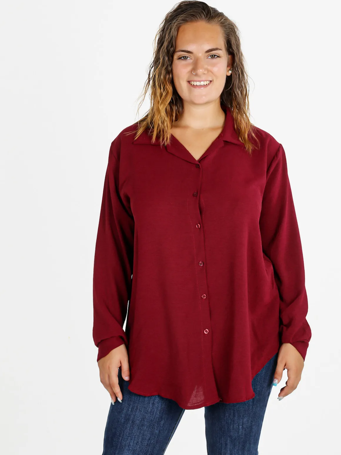 Solada Camicia donna a maniche lunghe - bordeaux