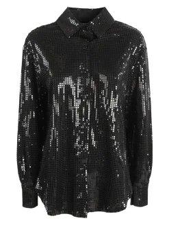 Solada Camicia donna a maniche lunghe con lustrini
