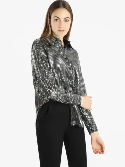 Solada Camicia donna a maniche lunghe con lustrini