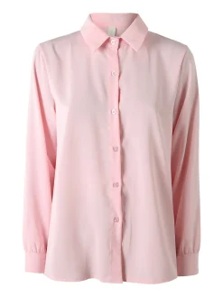 Solada Camicia donna a maniche lunghe con foulard colorato - rosa