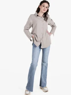 Solada Camicia donna a maniche lunghe con piccole borchie