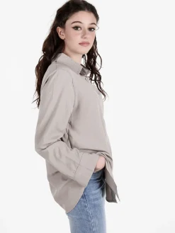 Solada Camicia donna a maniche lunghe con piccole borchie