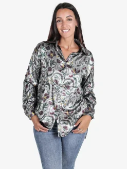 Solada Camicia donna a maniche lunghe con stampa disegni