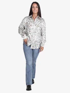 Solada Camicia donna a maniche lunghe con stampa disegni
