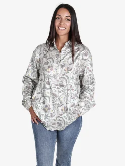 Solada Camicia donna a maniche lunghe con stampa disegni