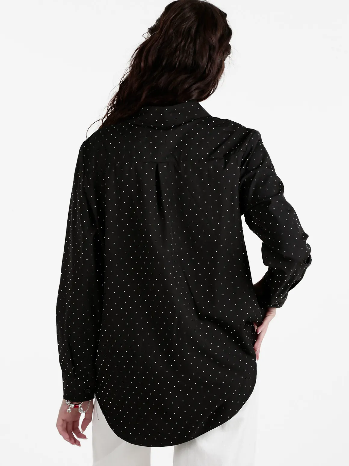 Solada Camicia donna a maniche lunghe con piccole borchie