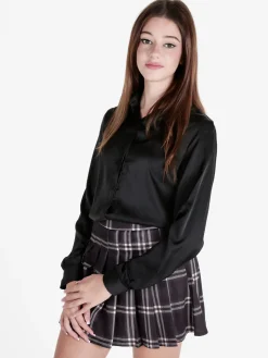 Solada Camicia donna a maniche lunghe effetto raso