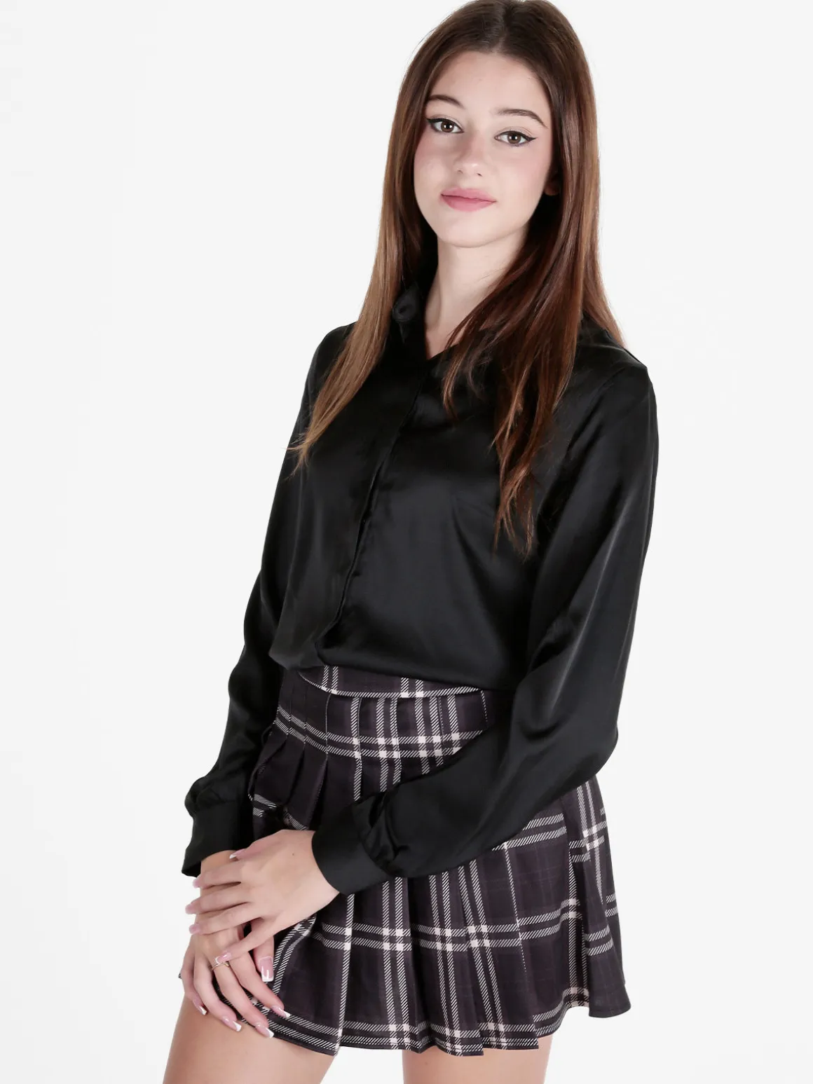 Solada Camicia donna a maniche lunghe effetto raso