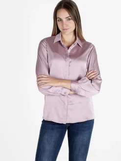Solada Camicia donna a maniche lunghe effetto raso