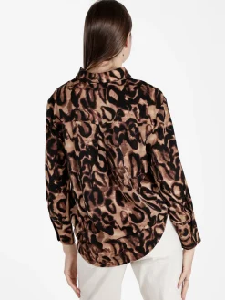 Solada Camicia donna animalier a maniche lunghe