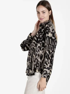 Solada Camicia donna animalier a maniche lunghe