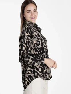Solada Camicia donna animalier a maniche lunghe