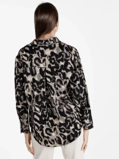 Solada Camicia donna animalier a maniche lunghe