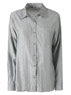Solada Camicia donna a pois con taschino - grigio
