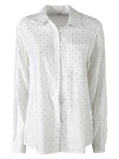 Solada Camicia donna a pois con taschino - bianco
