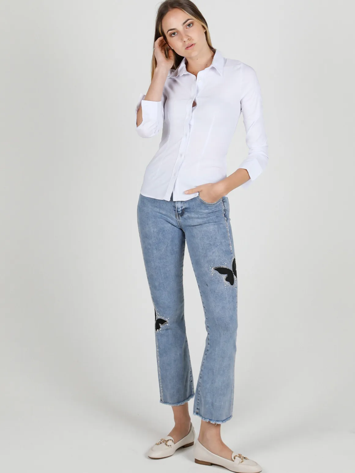 Solada Camicia donna classica stretch a maniche lunghe