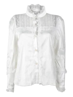Solada Camicia donna con bottoni di perle e pizzo