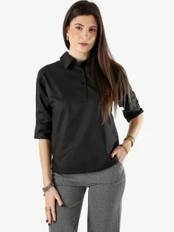 Solada Camicia donna con maniche a 3/4 - nero