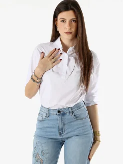 Solada Camicia donna con maniche a 3/4 - bianco