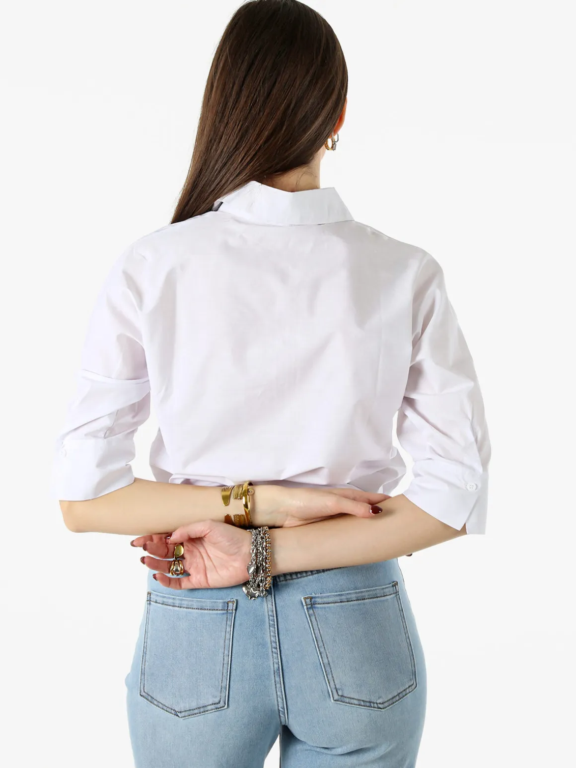 Solada Camicia donna con maniche a 3/4 - bianco