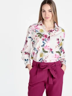 Solada Camicia donna fiorata a maniche lunghe