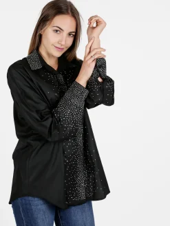 Solada Camicia donna oversize con strass