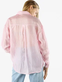 Solada Camicia donna oversize a maniche lunghe - rosa