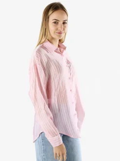 Solada Camicia donna oversize a maniche lunghe - rosa