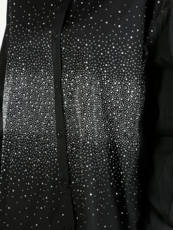 Solada Camicia donna oversize con strass a maniche lunghe - argento