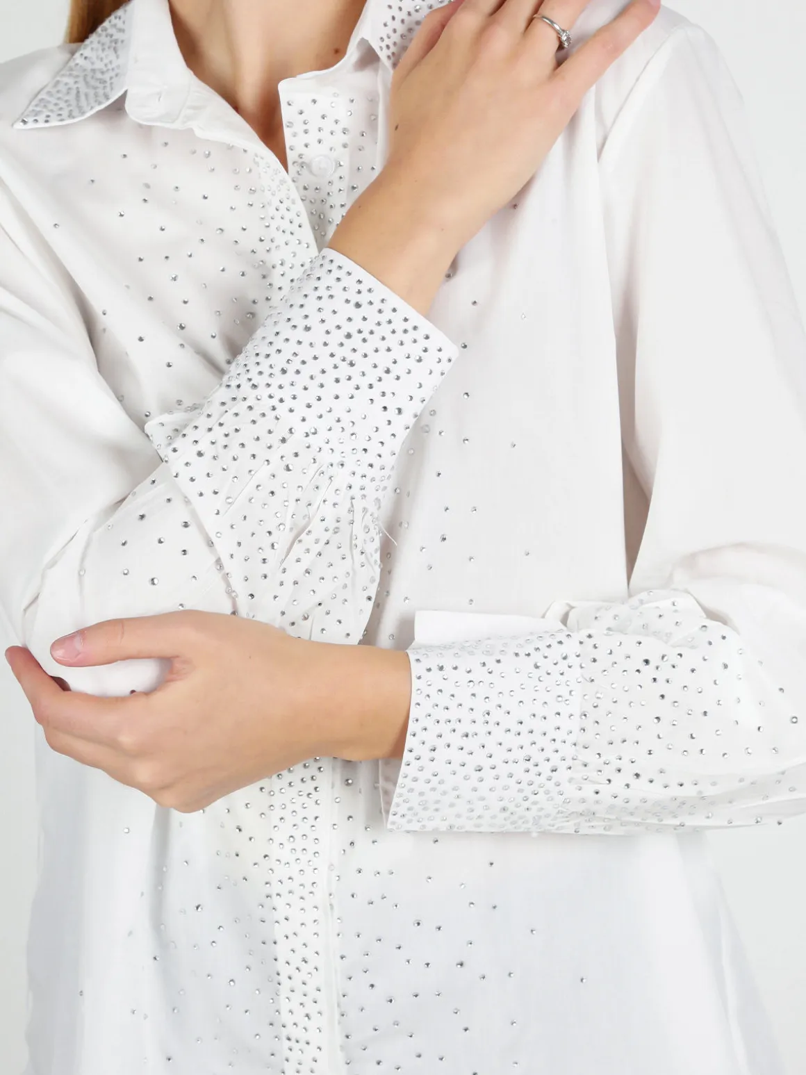 Solada Camicia donna oversize con strass