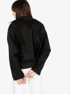 Solada Camicia donna oversize in cotone con tasche