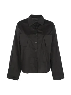 Solada Camicia donna oversize in cotone con tasche