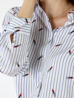Solada Camicia donna rigata a maniche lughe - multicolore
