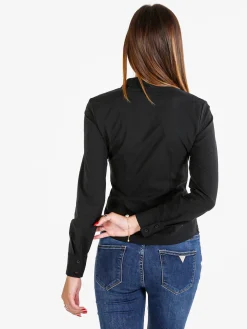 Solada Camicia donna slim a maniche lunghe - nero
