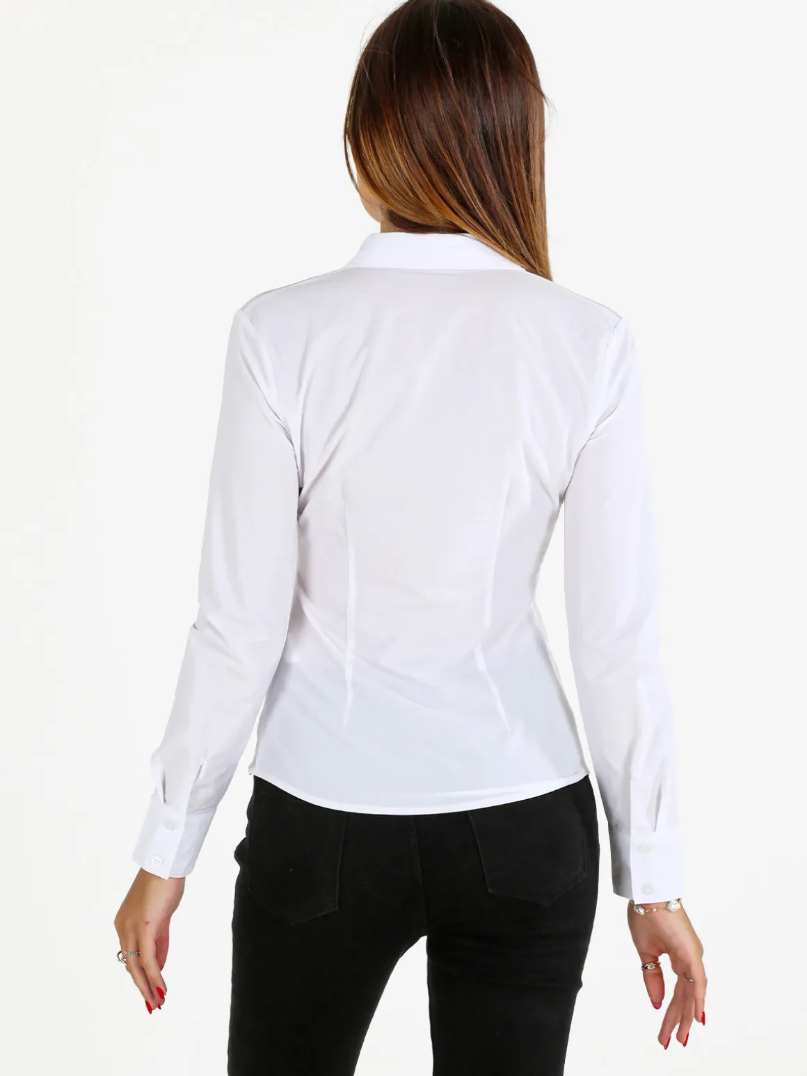 Solada Camicia donna slim a maniche lunghe - blu scuro