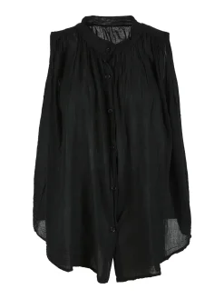 Solada Camicia donna smanicata in cotone - nero