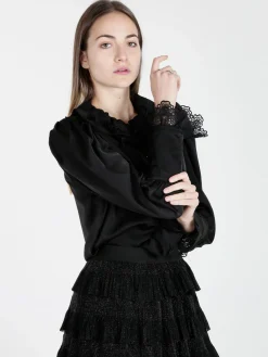 Solada Camicia elegante da donna con rouge in pizzo