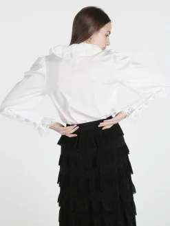 Solada Camicia elegante da donna con rouge in pizzo